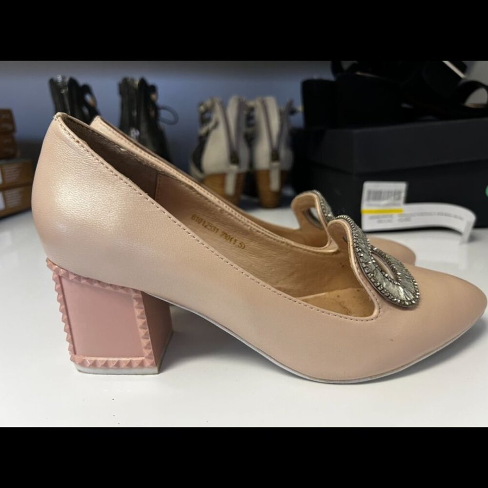 STROLLBEAUTY Pink Chunky Heels - Women's Size 37 (US 6.5)